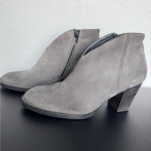 Paul Green gray suede booties-size 8 1/2